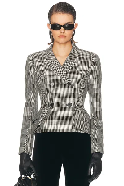 Givenchy Short Pinched Peplum Jacket In Animal Print