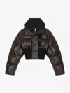 Givenchy Short Quilted Down Jacket In Brown
