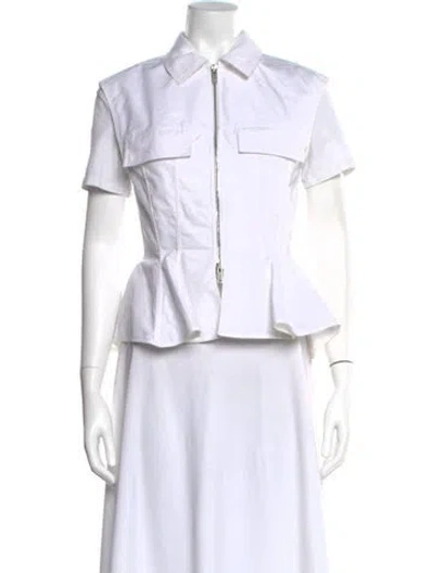 Pre-owned Givenchy Short Sleeve Blouse In White