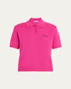 Givenchy Short-sleeve Cashmere-wool Polo Shirt In Pink