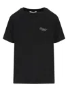 Givenchy Women Black Crew Neck T-shirt With Logo On Front And Back In Cotton Woman In Black