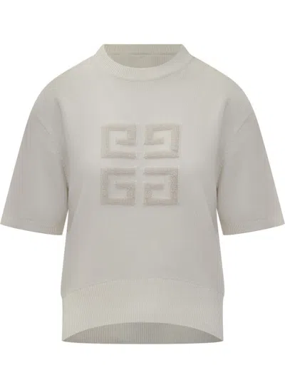 Givenchy Short Sleeve Crewneck In Beige