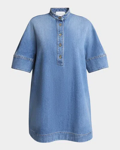 Givenchy Short-sleeve Denim A-line Mini Dress