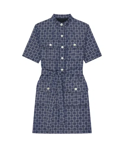 GIVENCHY SAFARI DRESS IN MONOGRAM 72 DENIM