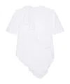 Givenchy Asymmetric Shirt Dress In Cotton Poplin With Bow Detail In White