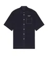 Givenchy Lapel Short-sleeved Shirt In Navy