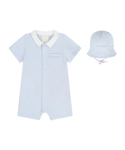 Givenchy Short Sleeve Jumpsuit And Hat Set In Blue