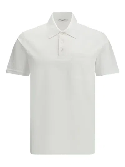 Givenchy Polo In Cotton And Silk With Paris Jacquard In White