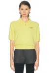 Givenchy Embroidered Short-sleeve Wool-cashmere Polo In Yellow