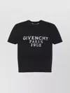 Givenchy Short-sleeved Knitted Cropped Top In Black