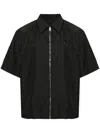 Givenchy Chemise Zippée À Détail 4g In Black