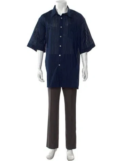 Pre-owned Givenchy Short Sleeve Shirt W/ Tags In Blue