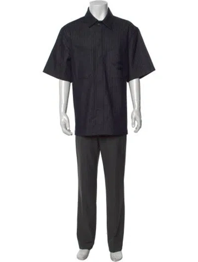 Pre-owned Givenchy Short Sleeve Shirt W/ Tags In Blue
