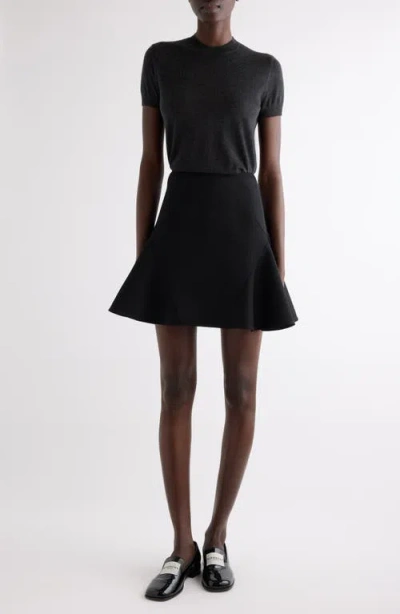 Givenchy Short Sleeve Silk Sweater In Black
