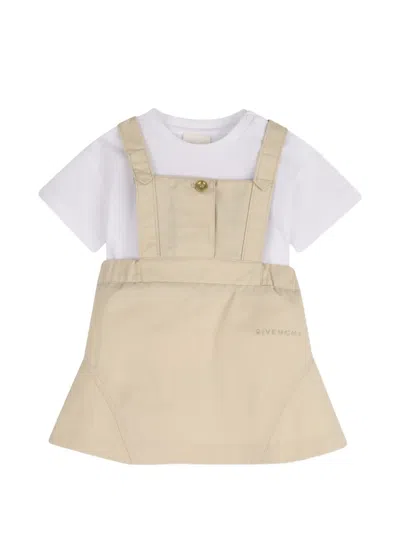 Givenchy Babies' Short-sleeve T-shirt And Dress Set In Neutral