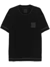 Givenchy Patterned Crew Neck T-shirt In Black  