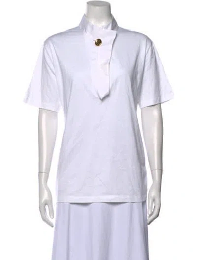 Pre-owned Givenchy Short Sleeve Top In White