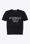 Givenchy Short-sleeved Knitted Cropped Top In Black
