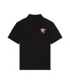 Givenchy Polo In Knit With Unicorn Embroidery In Black