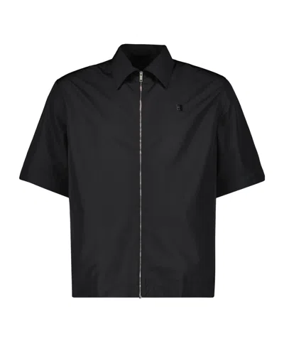 GIVENCHY GIVENCHY 4G PLAQUE ZIPPED SHIRT