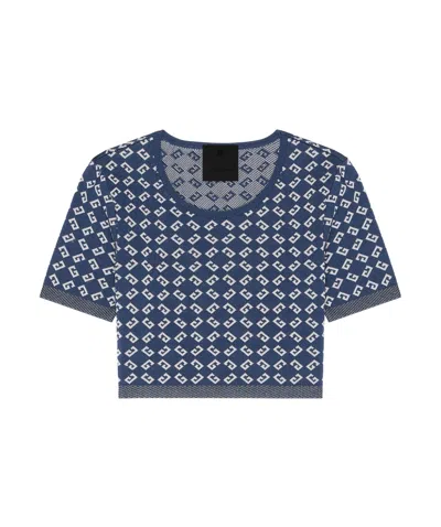 GIVENCHY GIVENCHY MONOGRAM 72 JACQUARD CROPPED SWEATER