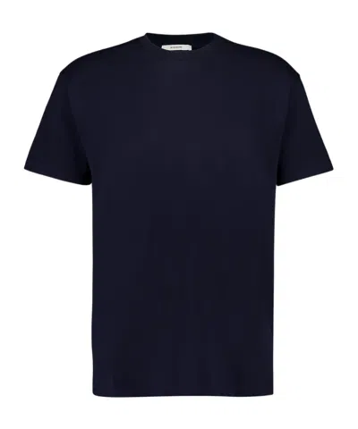 Givenchy Navy Cotton T-shirt With Bold White Logo Print In Blue