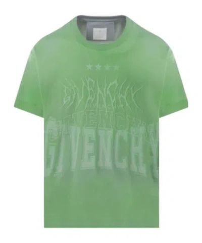 Givenchy Logo Detailed Crewneck T-shirt In Green