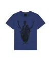 Givenchy T-shirt In Knit With Hubert Objects In Sapphire Blue