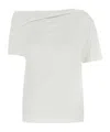 Givenchy Cotton T-shirt With Asymmetric Draped Detail In White