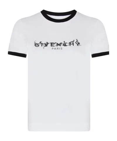 Givenchy Contrasting Trims Short Sleeves T-shirt In White