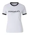 Givenchy White Crewneck T-shirt With Logo Lettering On The Front And 4g Logo On The Rear In Cotton S In White