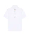 Givenchy T-shirt In Cotton With Buttoned Collar In White