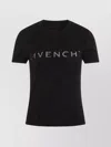 Givenchy Black T-shirt With Contrasting Lettering Print In Cotton Woman