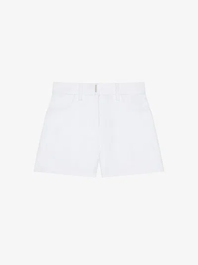 Givenchy Short Slim En Denim In White