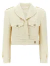 Givenchy Single-breasted Cropped Blazer In White