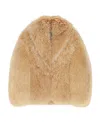 Givenchy Coat In Fur In Nude