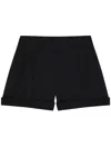 Givenchy Wool Elasticated Waist Shorts In Black