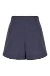 Givenchy Wool Shorts With Front Pleats And Pockets In Blue