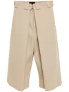 Givenchy Raw Bottom Chino Bermuda Shorts In Beige