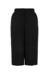 Givenchy Knee-length High-waisted Shorts Wide Leg In Black