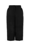 Givenchy Knee-length High-waisted Shorts Wide Leg In Black