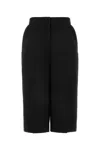 Givenchy Knee-length High-waisted Shorts Wide Leg In Black
