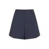 Givenchy Wool Shorts With Front Pleats And Pockets In Blue