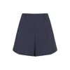 Givenchy Wool Shorts With Front Pleats And Pockets In Blue