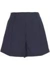 Givenchy Wool High-rise Tailored Shorts In Blue