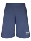 Givenchy Logo-print Cotton Shorts In Blue