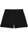 Givenchy Wool Elasticated Waist Shorts In Black
