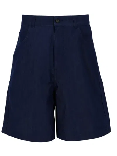 Givenchy Shorts Con Logo In Blue