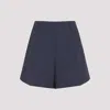 Givenchy Wool Shorts With Front Pleats And Pockets In Denim Blue