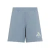Givenchy Bermuda Shorts In Fleece With Hubert Objects Embroidery In Grey